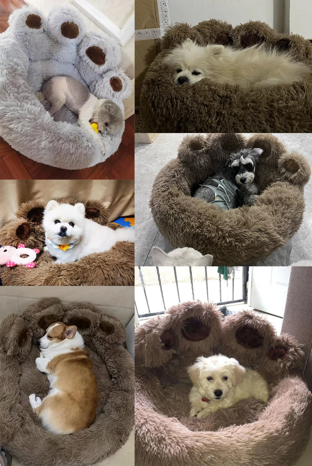 Fluffy Plush Dog & Cat Bed – Soft Kennel Cushion, Washable Pet Sofa Mat