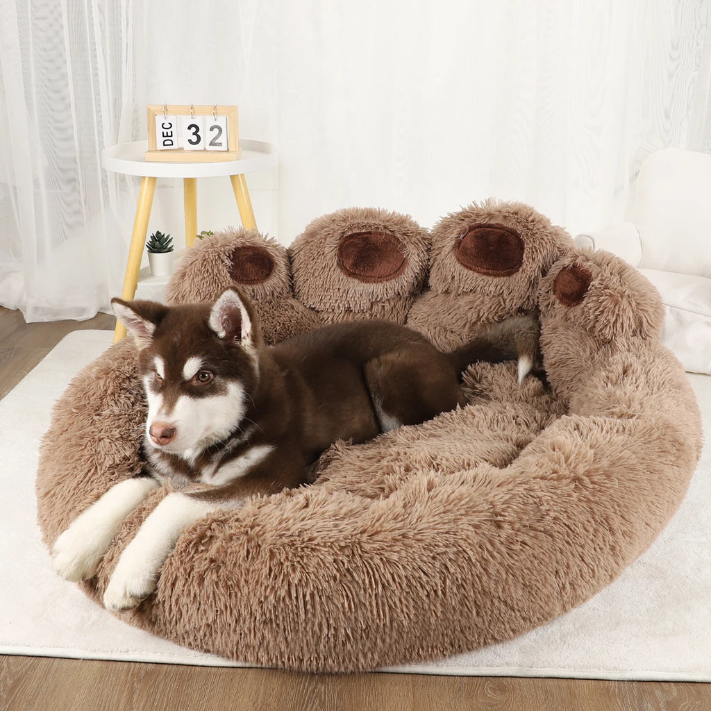 Fluffy Plush Dog & Cat Bed – Soft Kennel Cushion, Washable Pet Sofa Mat