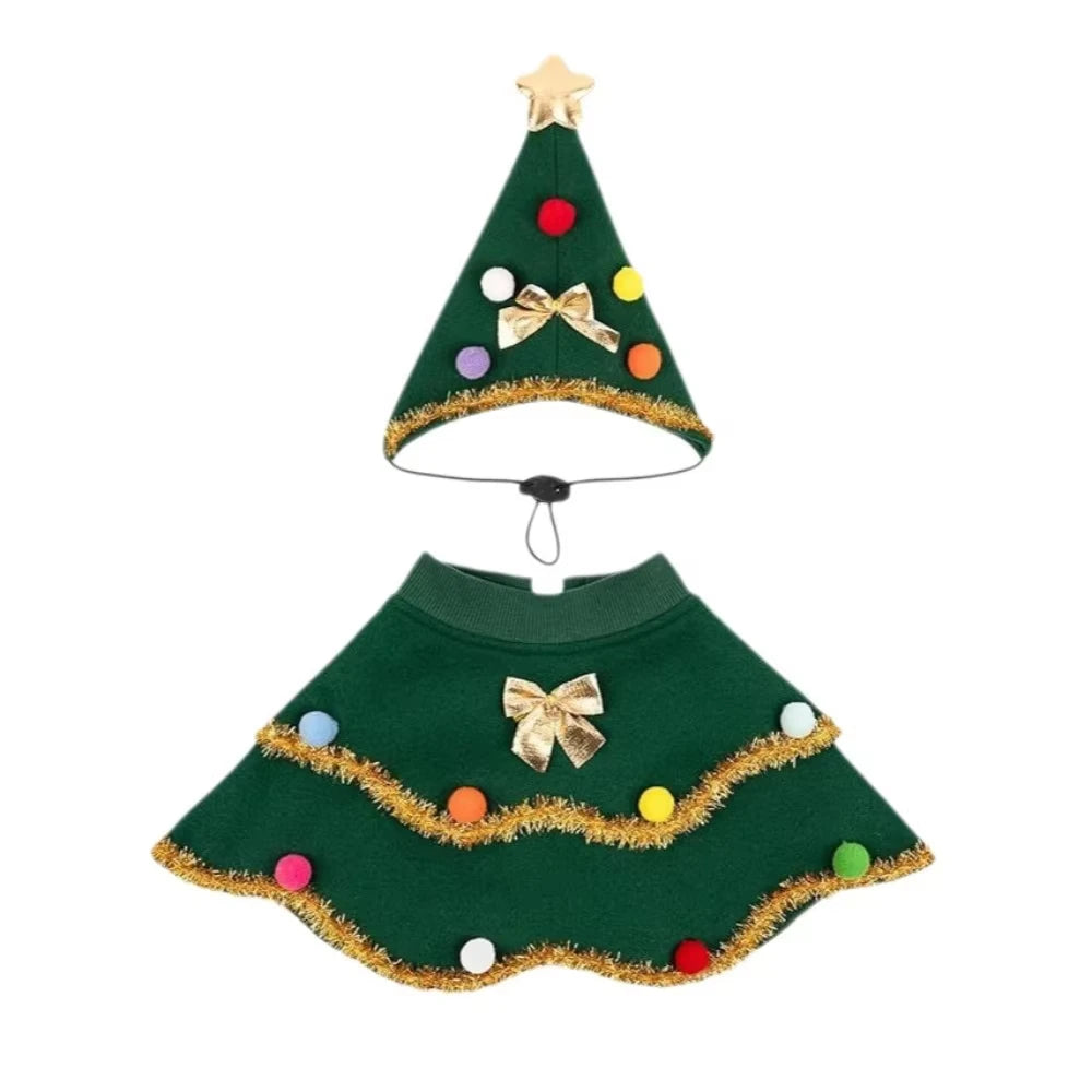 Christmas Tree Pet Sweater – Cozy Holiday Knit for Cats & Small Dogs