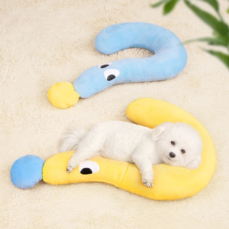 Cute Question mark, Soft & Supportive Pet Pillow Bed – Ultimate Comfort for Peaceful Sleep