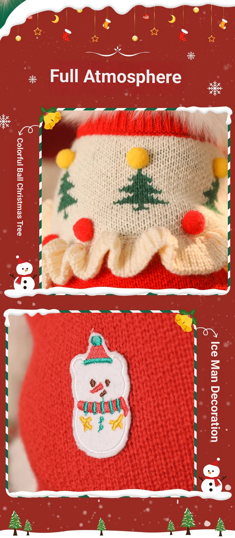 Cute Santa Claus Pet Sweater for Cats & Dogs – Cozy Christmas Outfit for Winter Fun