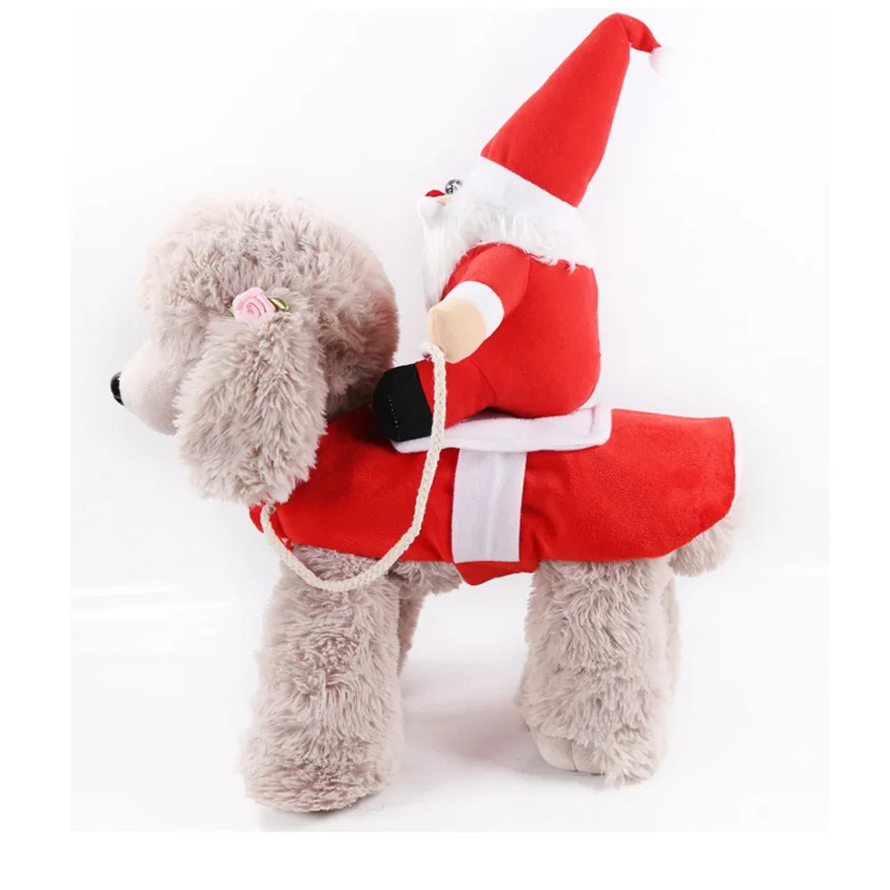Cute Santa Claus Pet Sweater for Cats & Dogs – Cozy Christmas Outfit for Winter Fun