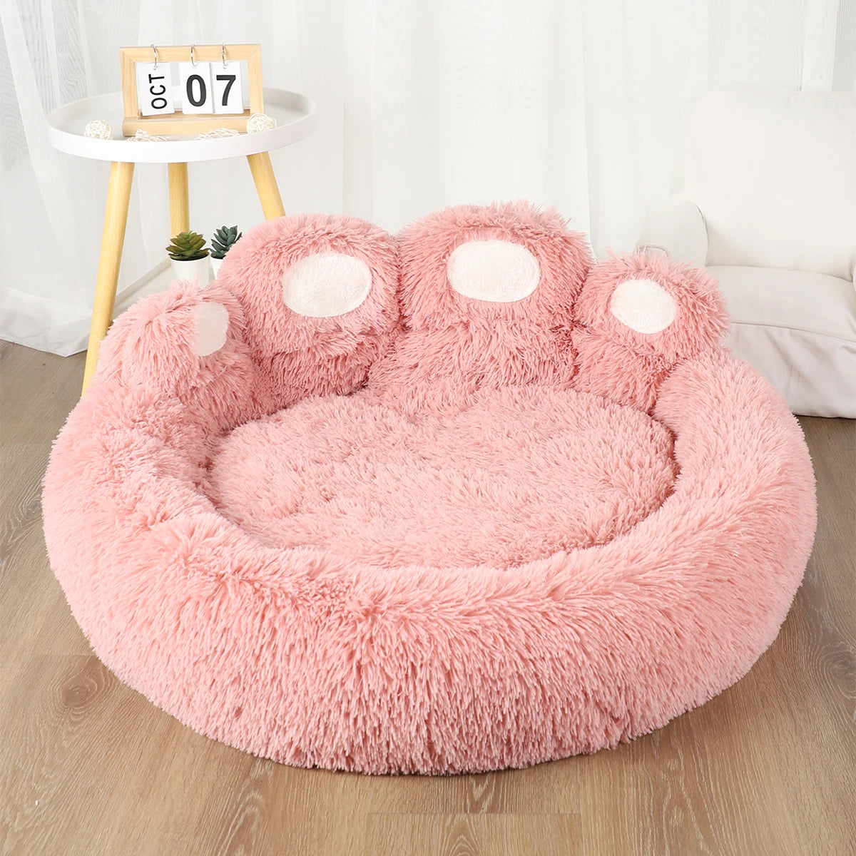 Fluffy Plush Dog & Cat Bed – Soft Kennel Cushion, Washable Pet Sofa Mat