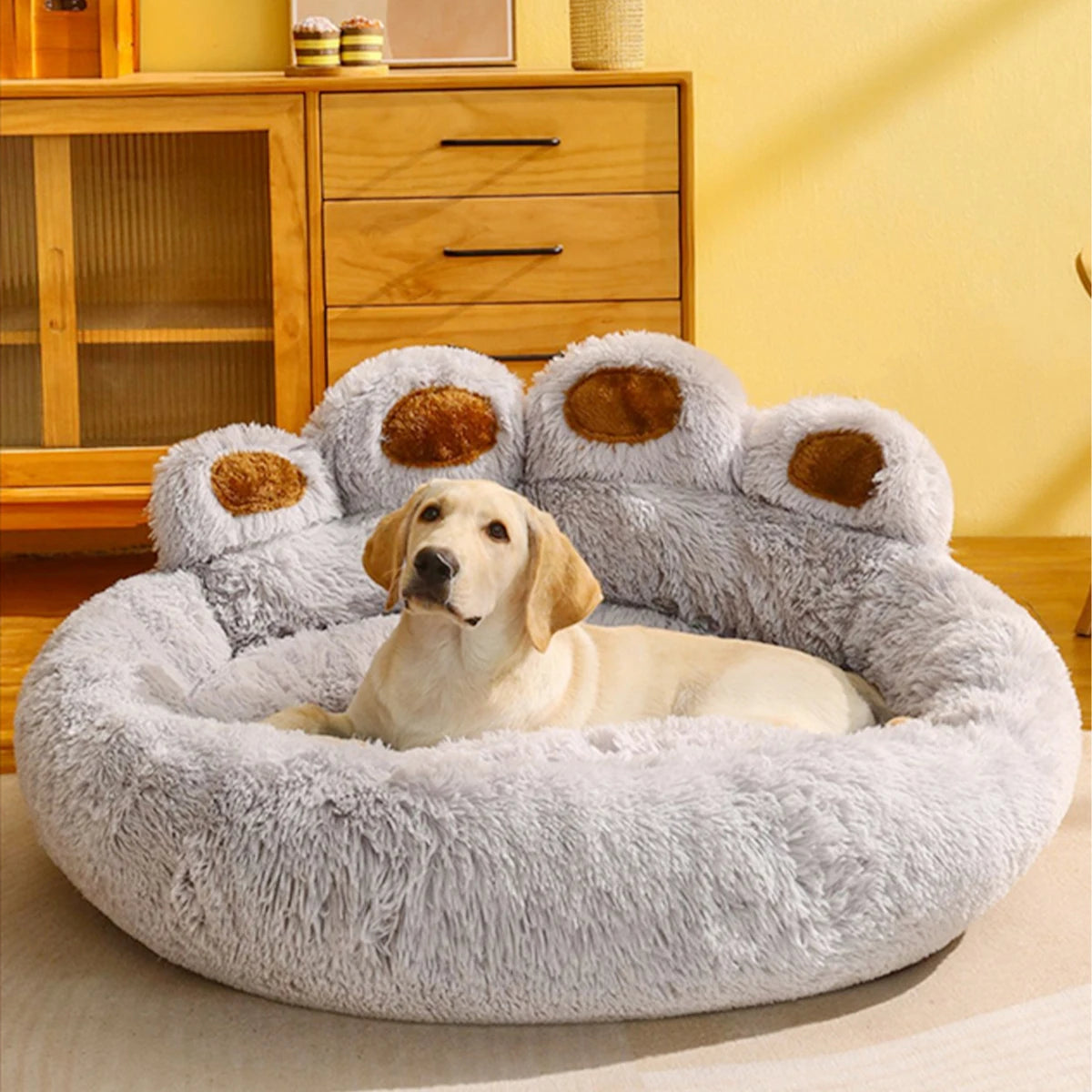 Fluffy Plush Dog & Cat Bed – Soft Kennel Cushion, Washable Pet Sofa Mat