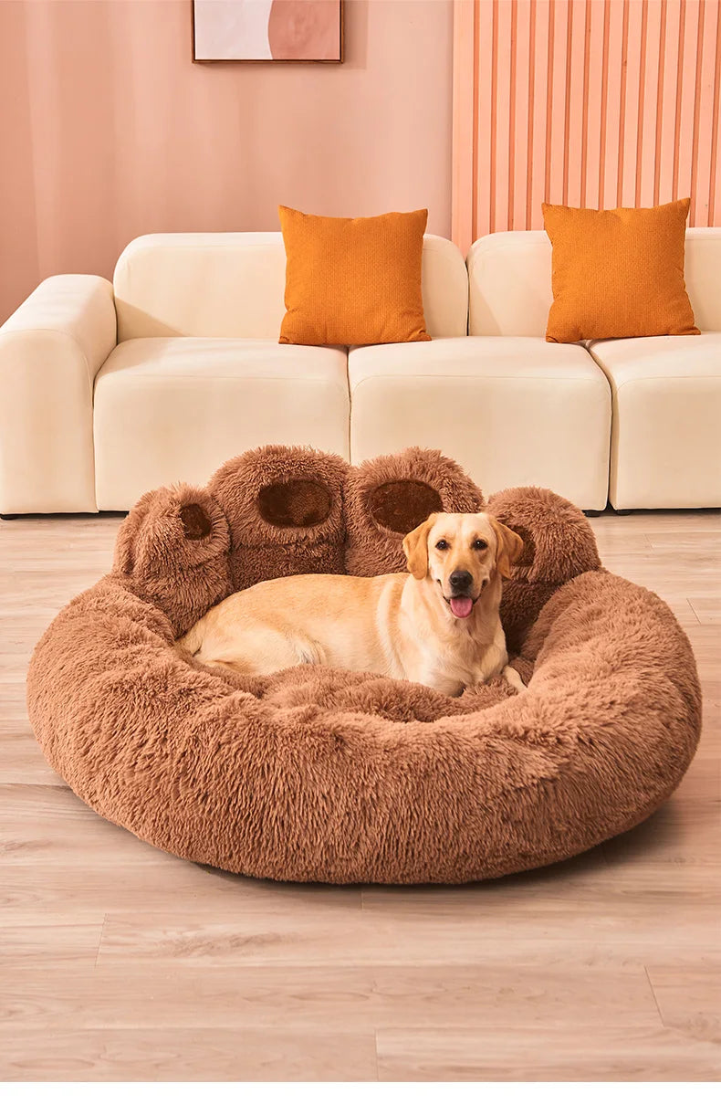 Fluffy Plush Dog & Cat Bed – Soft Kennel Cushion, Washable Pet Sofa Mat