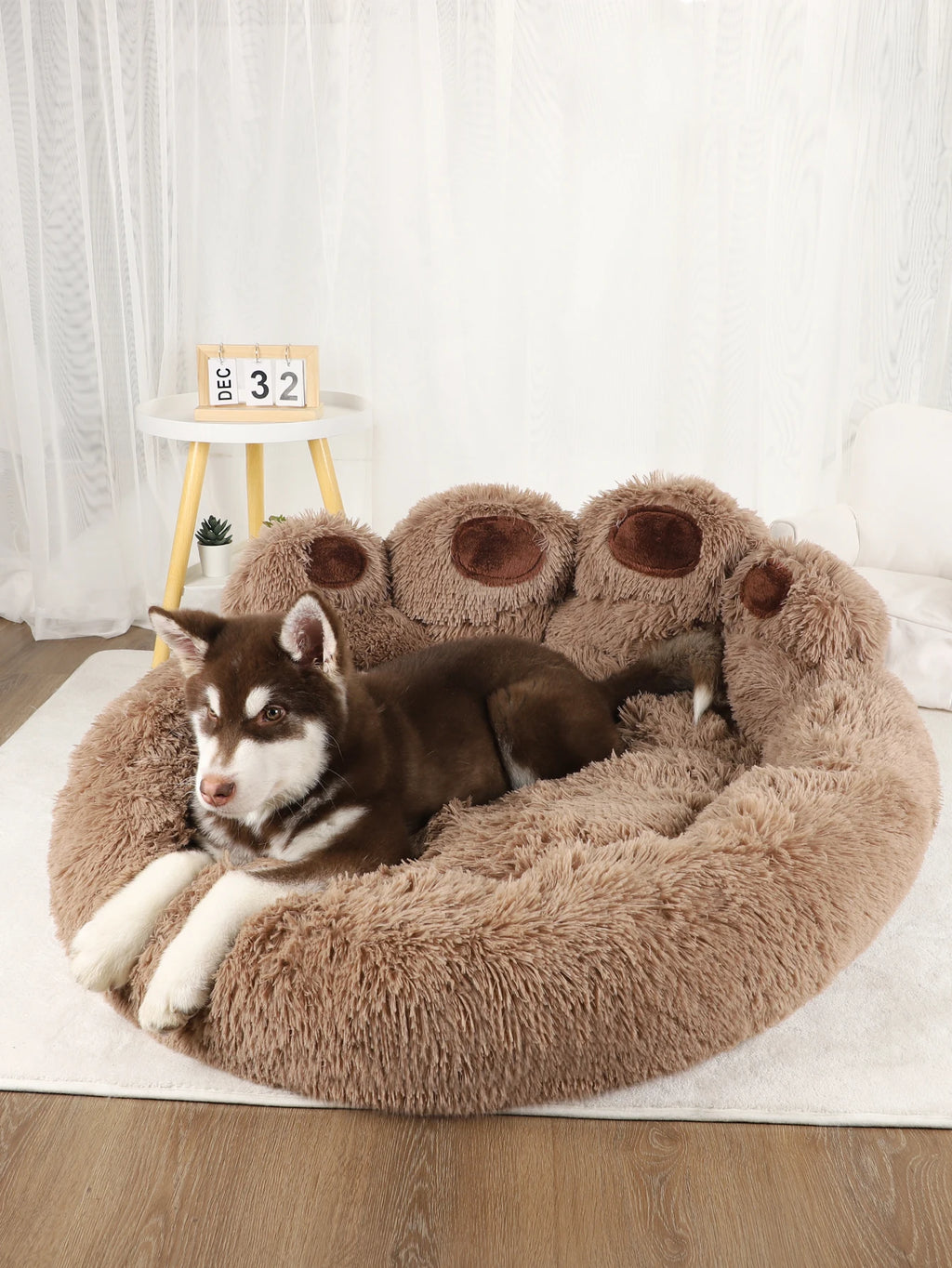 Fluffy Plush Dog & Cat Bed – Soft Kennel Cushion, Washable Pet Sofa Mat