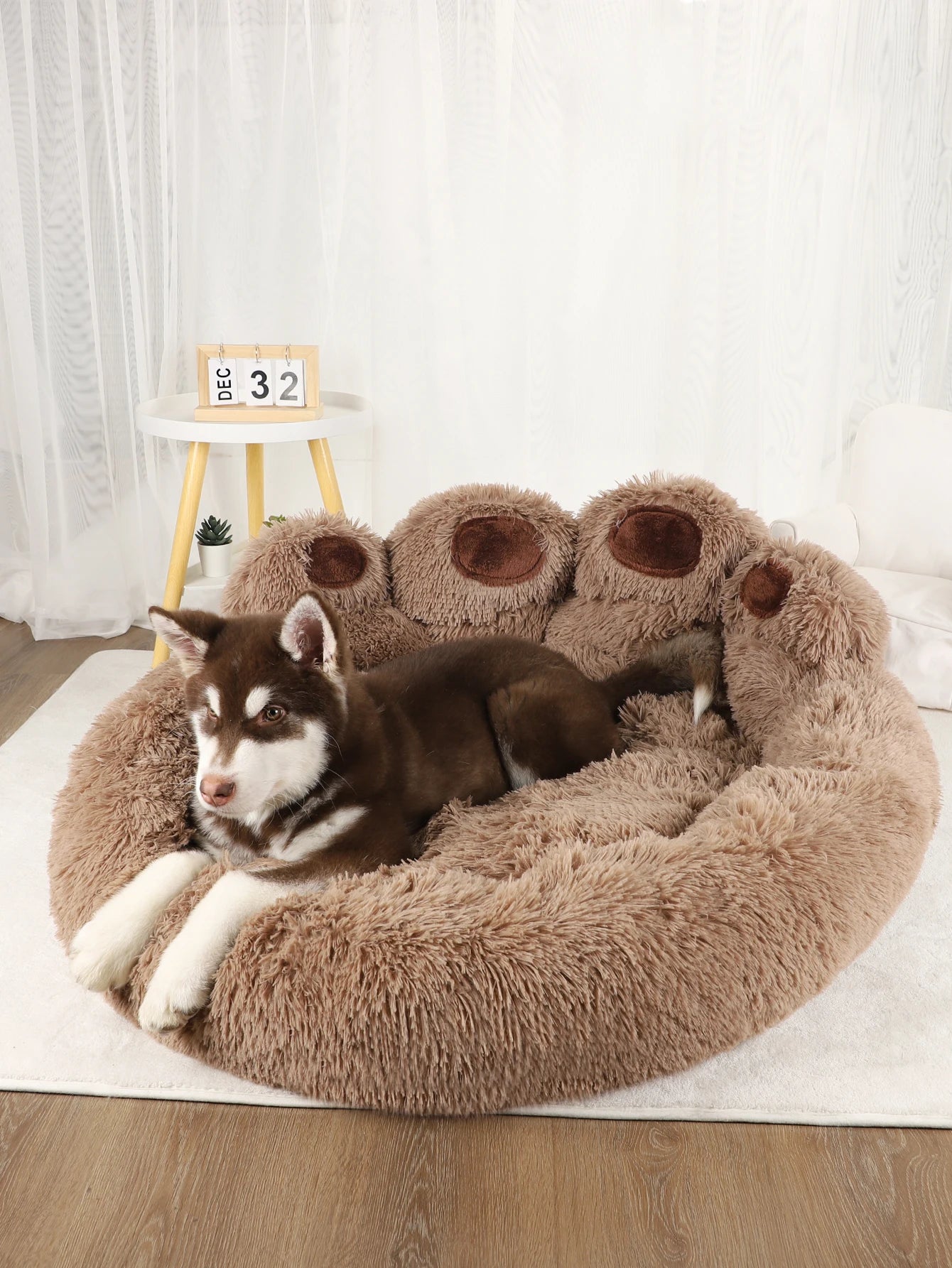 Fluffy Plush Dog & Cat Bed – Soft Kennel Cushion, Washable Pet Sofa Mat