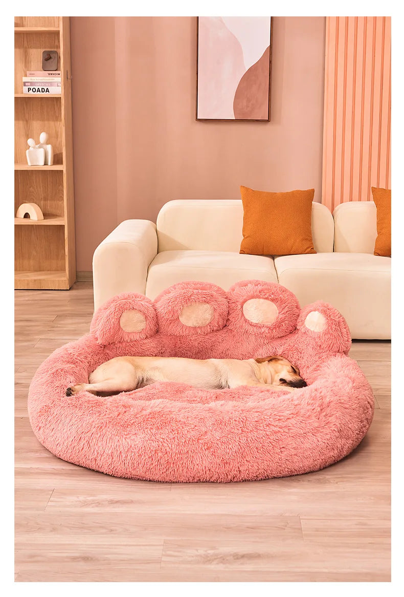 Fluffy Plush Dog & Cat Bed – Soft Kennel Cushion, Washable Pet Sofa Mat